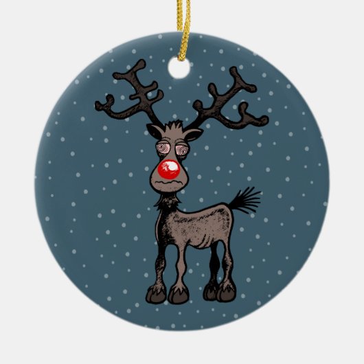 Rudolph the Reindeer Keramik Ornament (Vorne)