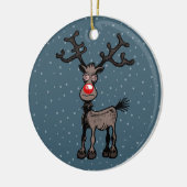 Rudolph the Reindeer Keramik Ornament (Links)