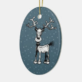 Rudolph the Reindeer Keramik Ornament (Links)