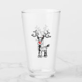 Rudolph the Reindeer on a Glass Tumbler (Rückseite)