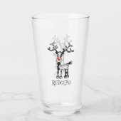 Rudolph the Reindeer on a Glass Tumbler (Rückseite)