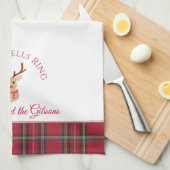 Rudolph the Rentier Personalisiert Name Christmas Geschirrtuch (Viertel Falte)