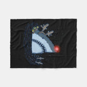 Rudolph The Shark - Funny Christmas Long Sleeve  Fleecedecke (Vorderseite (Horizontal))