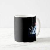 Rudolph The Shark - Funny Christmas Long Sleeve Kaffeetasse (VorderseiteRechts)