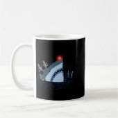 Rudolph The Shark - Funny Christmas Long Sleeve Kaffeetasse (Links)