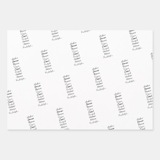 Rudolph Themed Wrapping Paper Geschenkpapier Set (Vorderseite 2)