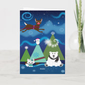 Rudolph und Freunde Dankeskarte (Rückseite)
