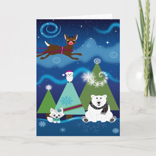 Rudolph und Freunde Dankeskarte (Vorderseite)