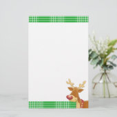 Rudolph und grün kariert briefpapier (Stehend Vorderseite)