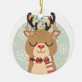 Rudolph und Lights Keramik Ornament (Vorne)