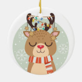 Rudolph und Lights Keramik Ornament (Hinten)