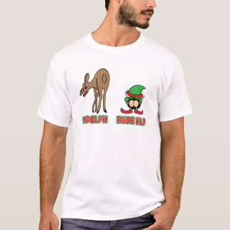 Rudolph und unhöflicher Elf T-Shirt