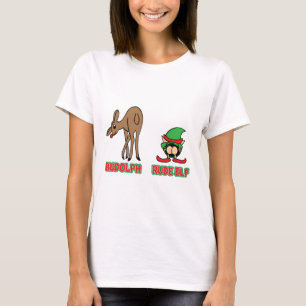 Rudolph und unhöflicher Elf T-Shirt