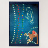 Rudolph und Weihnachtslicht Puzzle (Vertikal)