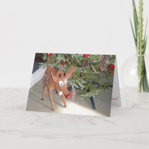 „Rudolph unter dem Baum" Weihnachtskarte Karte