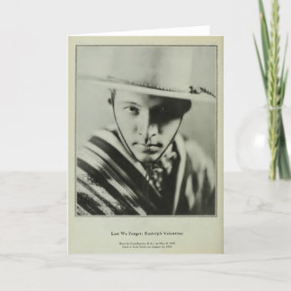 Rudolph Valentino 1929 Vintage Porträtkarte Karte