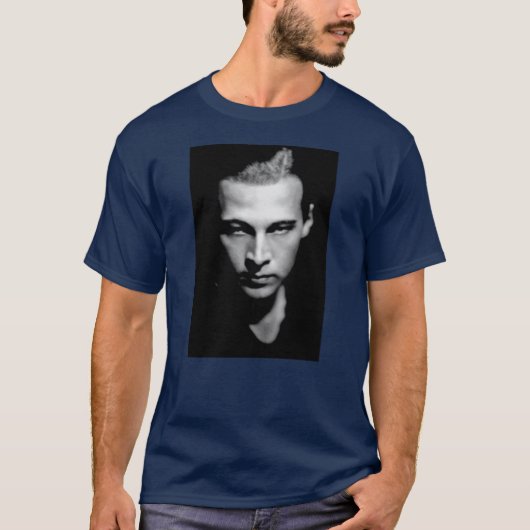 Rudolph Valentino Black und White T-Shirt (Vorderseite)