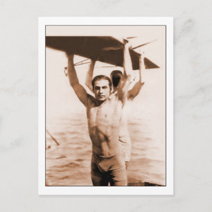 Rudolph Valentino im Badeanzug Vintage-Foto Postkarte