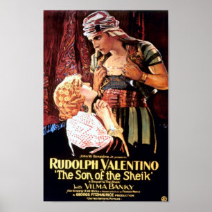 Rudolph Valentino in "Der Sohn des Scheich" Poster