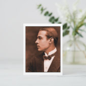 Rudolph Valentino Vintag Portrait Foto Postkarte (Stehend Vorderseite)