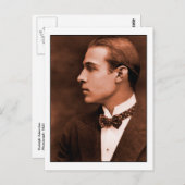 Rudolph Valentino Vintag Portrait Foto Postkarte (Vorne/Hinten)