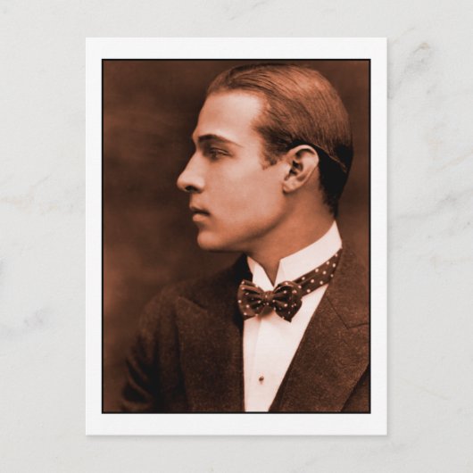 Rudolph Valentino Vintag Portrait Foto Postkarte (Vorderseite)