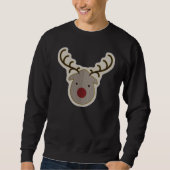 Rudolph-Weihnachtshässliche Strickjacke Sweatshirt (Vorderseite)