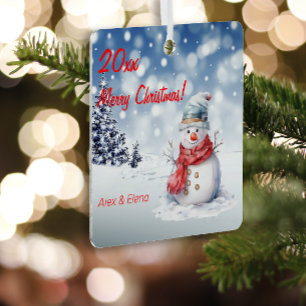 Rudolph Weihnachtsschnee Foto Metal Square Ornamen Ornament Aus Metall