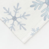 Rudolph with Blue Snowflakes Fleecedecke (Ecke)