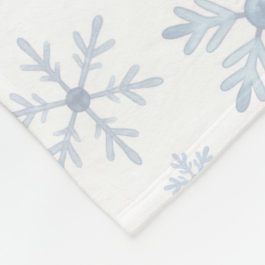 Rudolph with Blue Snowflakes Fleecedecke (Ecke)