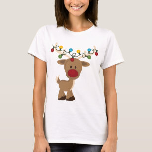 Rudolph_with_Christmas_Lights-Shirt T-Shirt
