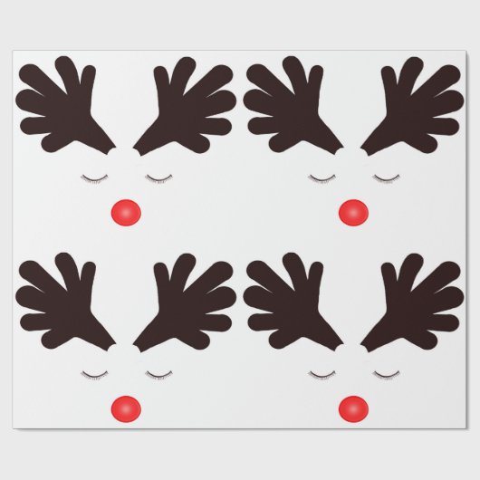 Rudolph Wrapping Paper Geschenkpapier (Flach)