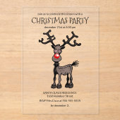 Rudolphs Fantastic Christmas Party Acryleinladungen (Vorderseite)