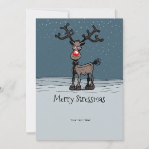 Rudolphs Frohe Stressweihnacht Feiertagskarte