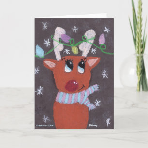 Rudolphs funkelnde Geweihe - KidsArt für CHOC Karte