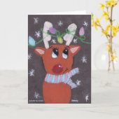 Rudolphs funkelnde Hörner - KidsArt für CHOC Karte (Gelbe Blume)