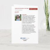 Rudolphs funkelndes Geweih - Kinderkunst für CHOC Karte (Rückseite)