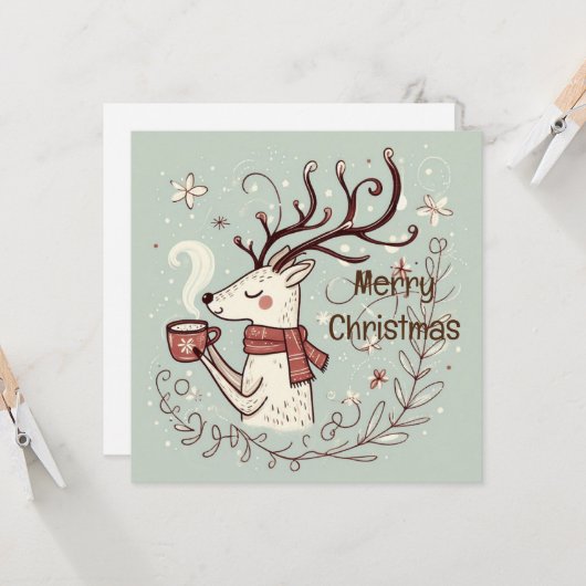 Rudolphs gemütliche, fröhliche Weihnachtskarte (Vorderseite/Rückseite Beispiel)