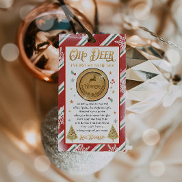 Rudolph's Lost Name Christmas Eve Box Filler Geschenkanhänger