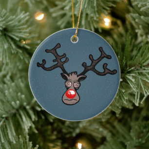 Rudolphs Weihnachtsstress Keramik Ornament