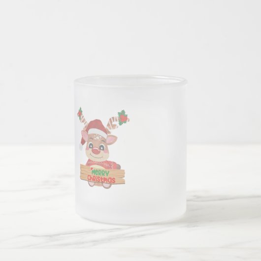 Rudolphs Weihnachtsüberraschung: Ein skurriles Wei Mattglastasse (Mittel)