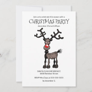 Rudolphs Weihnachtszeit-Party Einladung