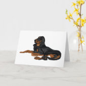 Rudy auf Weiß Karte (Gelbe Blume)