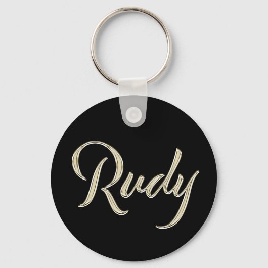 Rudy Button Name Schlüsselanhänger (Vorderseite)