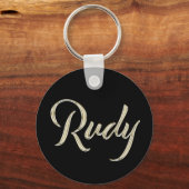 Rudy Button Name Schlüsselanhänger (Vorderseite)