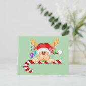 Rudy Candy Cane Postkarte (Stehend Vorderseite)