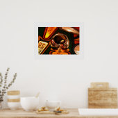 Rudy hat ein Ball-Flipper-Poster Poster (Küche)