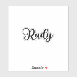Rudy Name - Handgeschriebene Kalligrafie Aufkleber