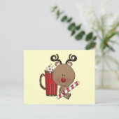 Rudy Reindeer mit Cocoa Postkarte (Stehend Vorderseite)
