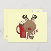 Rudy Reindeer mit Cocoa Postkarte (Vorne/Hinten)